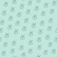 Hand drawn boxes seamless pattern