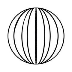 Round barrel cactus line art minimalist desert plant illustrated in clean lines Vector illustration