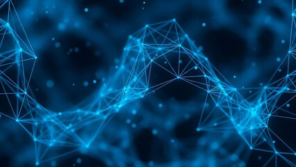 Blue Network Connection Structure.