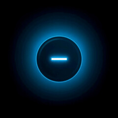 3d minimal design box circle neon icon night
