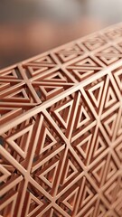 Naklejka premium Geometric abstract structure featuring triangles and linear patterns modern design