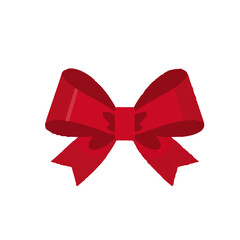 Elegant scarlet ribbon bow adds a touch of charm to presents