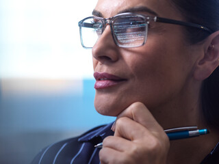 Software engineer working with artificial intelligence at the office