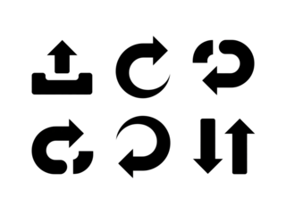 Black and white recycling symbol circular arrow commitment to environmental responsibility