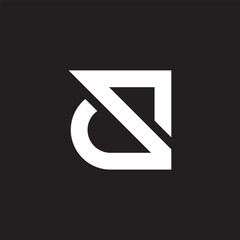 letter s simple geometric triangle line logo vector