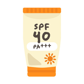 SPF40の日焼け止めクリーム　イラスト