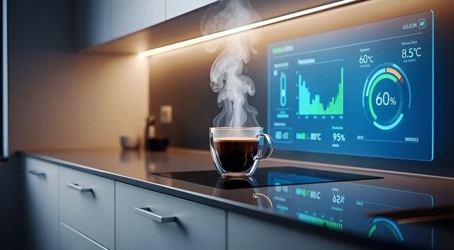 Coffee brewing process with digital display