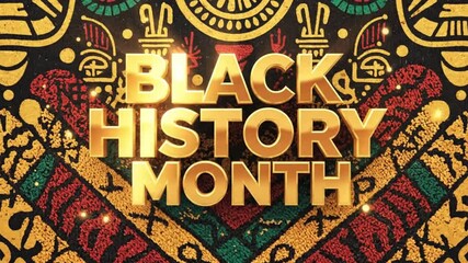 Black History Month: Golden Title on Pan-African Kente Cloth