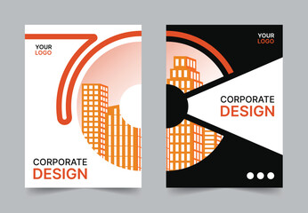 Report Cover Template design. Corporate business marketing or architecture poster layout illustration