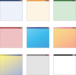 pcウィンドウ　フレーム　セット　カラフル