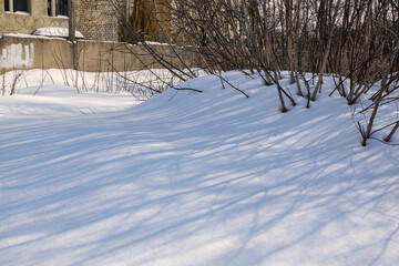 Industrial area of the city in winter
