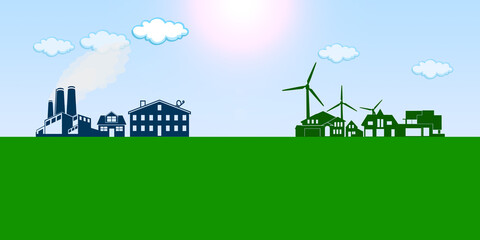 Power outage in a certain area of the city, energy sobriety, reduction of global electricity consumption, city concept.