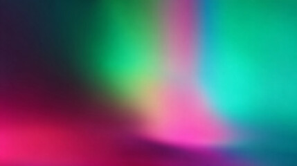 Obraz premium Luminous neon gradient field displaying radiant shifts from bright green to intense magenta and cyan, creating a smooth polished surface with a modern high-energy look 