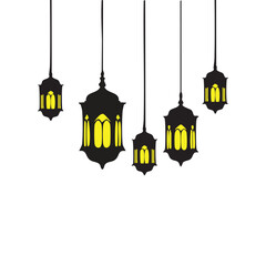 Ramadan lantern ornament vector illustration