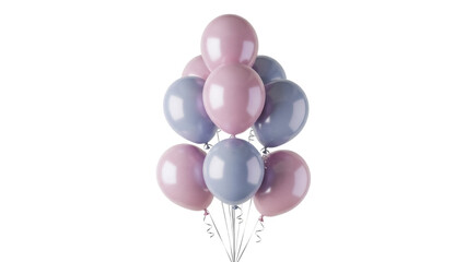 Isolated bunch of balloons for a birthday party or other festive celebration event favor