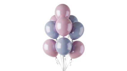 Isolated bunch of balloons for a birthday party or other festive celebration event favor