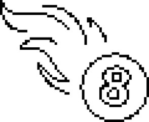 Billiards 8-bit pixel icon. Vector illustration.