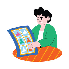 Art Reading Flat Vector Icon EPS 10 File