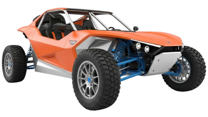 Naklejka premium Isolated dune buggy offroad recreational vehicle, 4x4 all-terrain transportation equipment