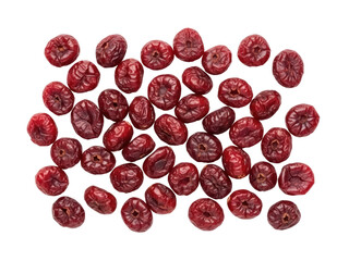 Isolated pile of jujube fruits, also called red dates, Chinese dates, or Korean dates