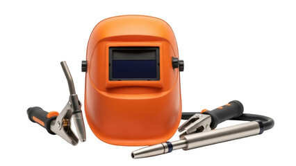 Isolated Welding Mask and Tools for Metalwork Safety and Precision in Manufacturing Industry