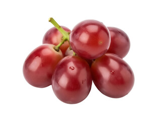 Isolated Cluster of Red Grapes Freshly Harvested for Healthy Eating and Wine Making