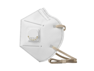 Isolated protective medical face mask respirator to protect from virus, germs, pollution; healthcare