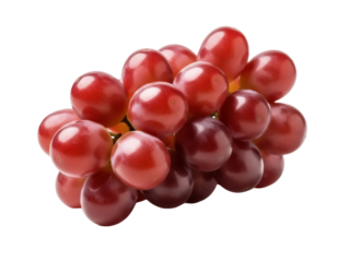 Isolated fresh red grapes, healthy diet, vitamins, source of resveratrol, antioxidants