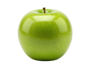 Isolated Granny Smith apple, shiny and fresh, a tasty fruit for baking and eating