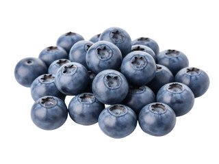 Isolated heap of fresh blueberries for commercial use, full of healthy vitamins and benefits