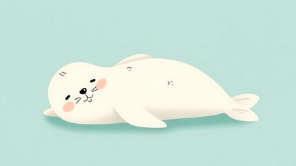 Cute cartoon polar bear toy illustration vector icon drawing on blue background