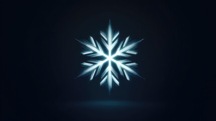 Fototapeta premium High-Quality Digital Illustration of a Sparkling Snowflake Against a Dark Background Ideal for Winter and Holiday Themes, Designs, and Seasonal Decorations
