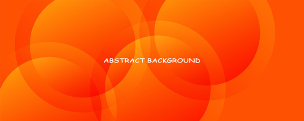 Abstract orange background with circles. modern trendy design