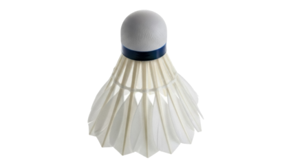 Isolated badminton shuttlecock for sport competition against athletes in professional match