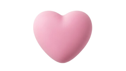 Isolated pink heart shape object for love, romance, Valentine's Day or medical concepts