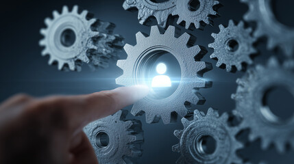 Touch interface activating digital gears system technology