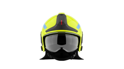 Isolated fireman helmet, protective gear for firefighters, safety headwear, firemen uniform