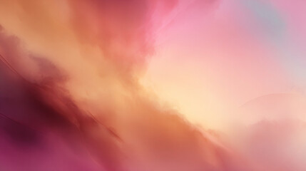 Dreamy pastel gradient background with soft golden light and ethereal glow, Generative AI