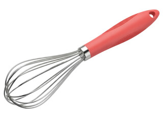 Isolated egg beater close up in studio for baking and mixing food with handle and metal rods