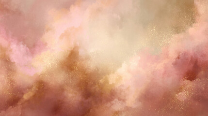 Obraz premium Dreamy pastel gradient background with soft golden light and ethereal glow, Generative AI