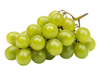 Isolated bunch of green grapes, sweet table grape ready for eating as a fruit dessert