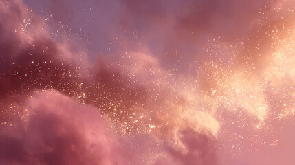 Dreamy pastel gradient background with soft golden light and ethereal glow, Generative AI