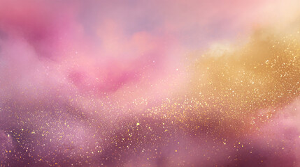Dreamy pastel gradient background with soft golden light and ethereal glow, Generative AI