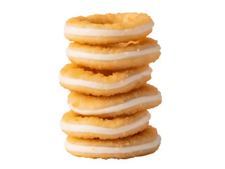 Isolated stack of donut cookies with frosting filling, dessert, sweetness, treat, sugary food