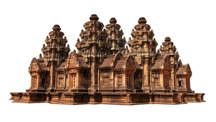 Isolated Cambodian temple architecture, ancient khmer monument, travel destination in Asia