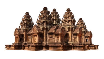 Isolated Cambodian temple architecture, ancient khmer monument, travel destination in Asia