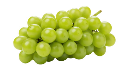 Isolated bunch of green grapes ready to eat a delicious and healthy snack for diet food