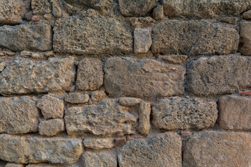 Rough Stone Wall Texture With Weathered Surface Old Masonry Detail Background Pattern