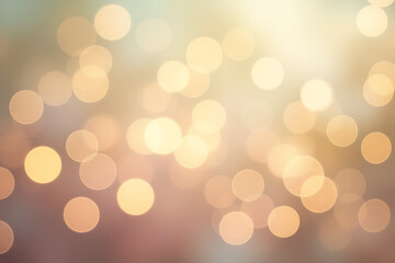 Soft golden bokeh lights abstract background with warm glow