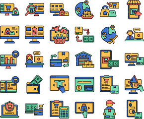 E-commerce Filled Icon Set
